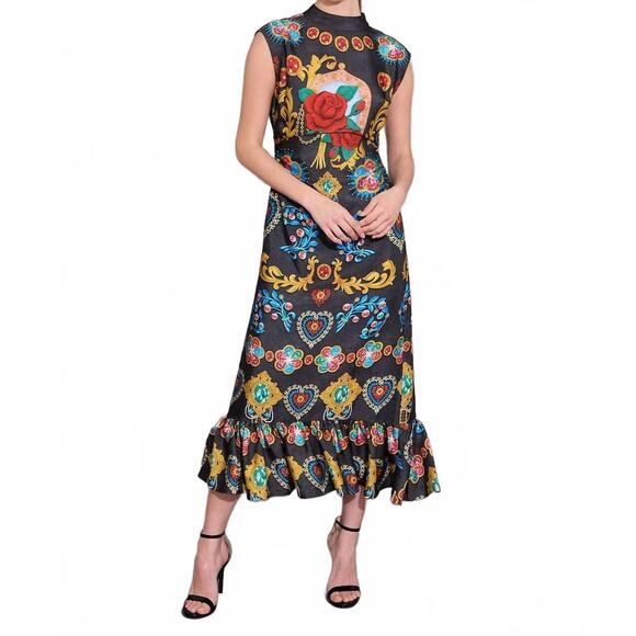NEW ALDEN ADAIR estelle maxi dress in davinci